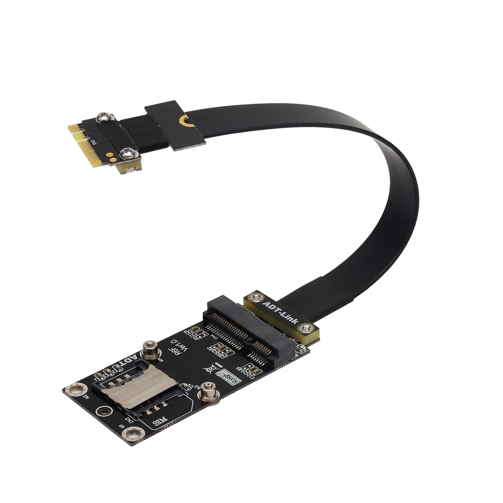 Adt Nova M.2 Wifi A.e Chave para Mpcie Mini-pcie sem Fio Cabo de Extensão da Placa de Rede Flexível Pci-e3.0 x1 Adaptador de Riser Bluetooth - Imagem 3