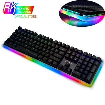 

RK918 RGB Keyboard ROYAL KLUDGE Wired Ergonomic RGB Backlit Mechanical Gaming Keyboard Brown Switch 108 Keys For Tablet Desktop