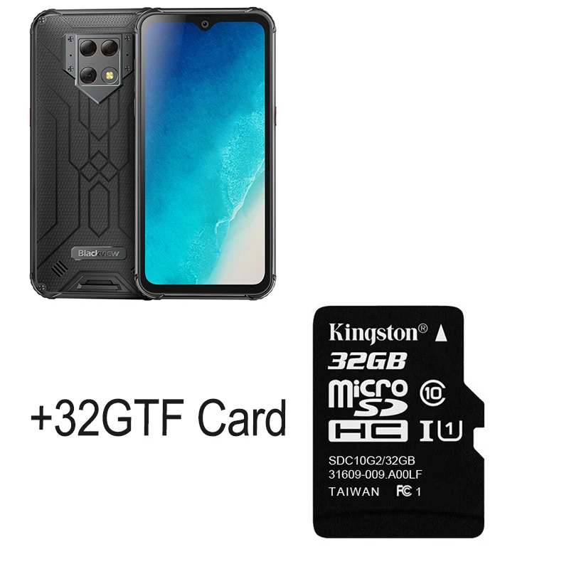 Blackview BV9800 Helio P70 Android 9,0 6GB+ 128GB смартфон 48MP задняя камера IP68 Водонепроницаемая 6580mAh 6," FHD мобильный телефон - Цвет: Black N 32G card