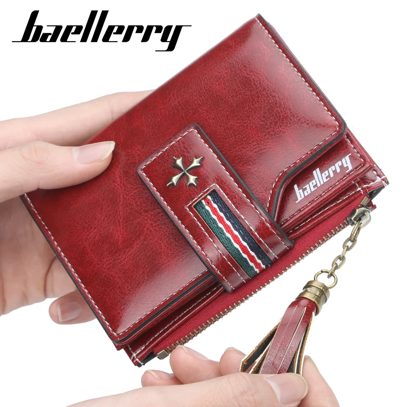 Брендовые кошельки Baellerry из искусственной кожи для женщин короткий бумажник на