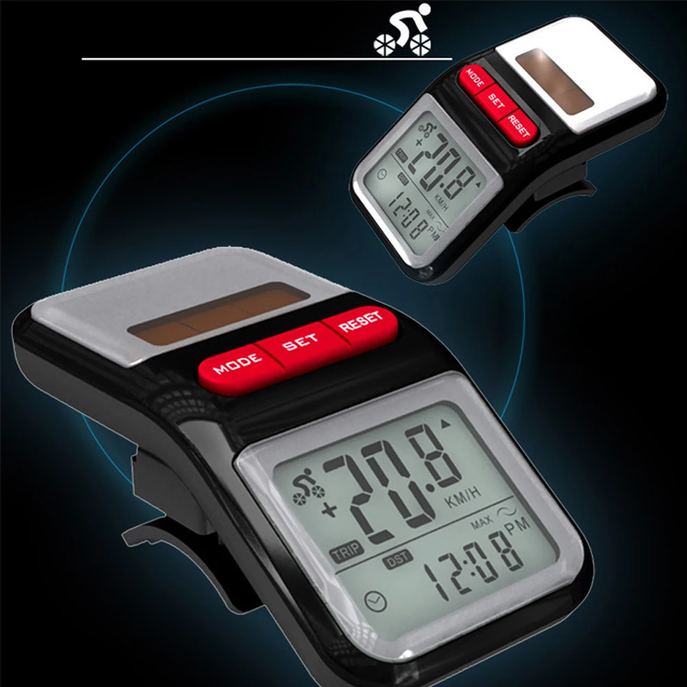 

2019 Waterproof Bicycle Meter Odometer Speedometer With LCD Display Bicycle Computer Solar Energy Bike