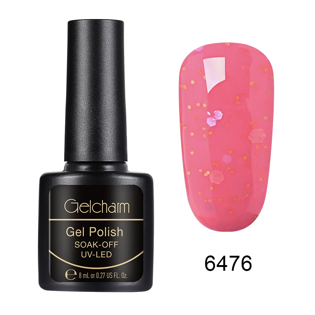 6476 Gelcharm 8 мл сыр конфеты УФ-гель для ногтей используется с молочного цвета гель лак Полупостоянный все для маникюра дизайн ногтей гель - Цвет: 6476