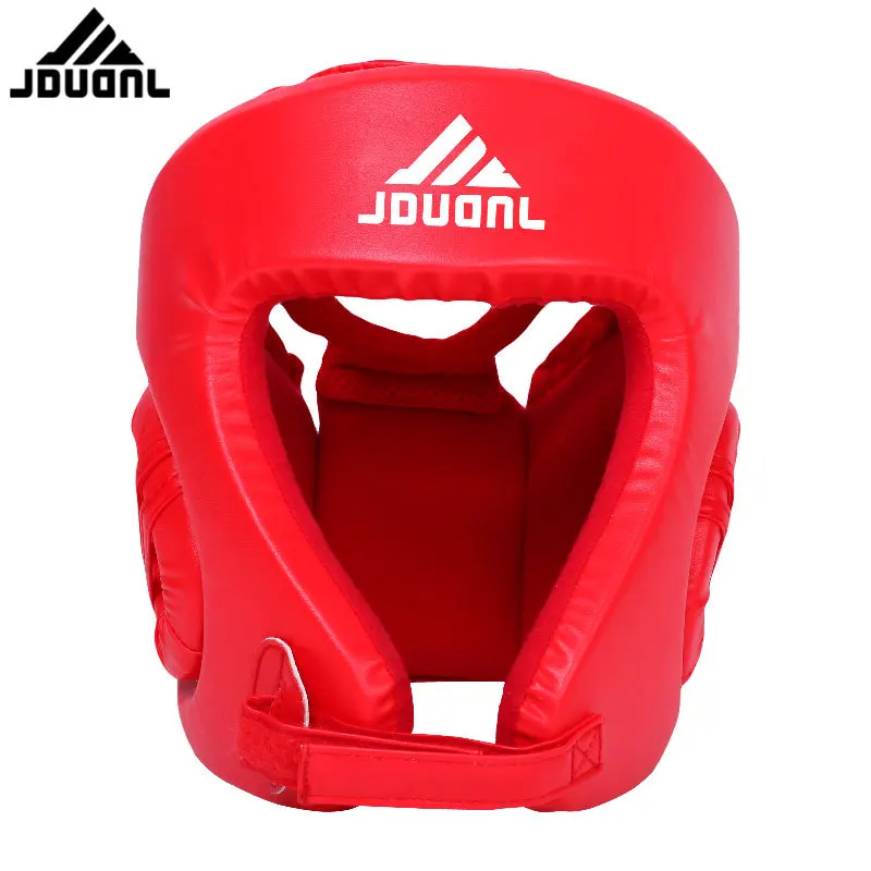 

JDUanL Profession Free Combat Head Protector Boxing Helmet Sanda Muay Thai Fighting Helmet Head Band Taekwondo Protective Gear H