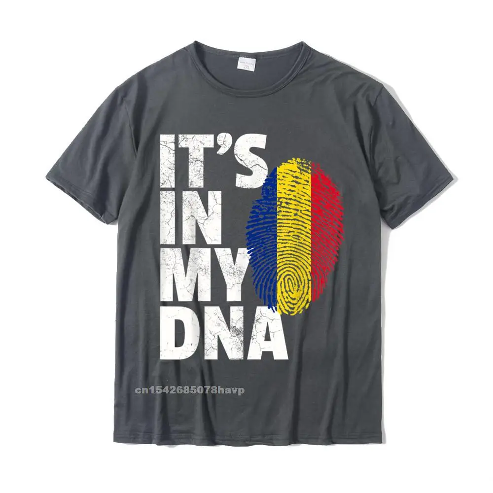 Printed Printed On Round Collar T Shirts Summer Autumn Tops T Shirt Short Sleeve for Men New Arrival All Cotton Party T Shirt ITS IN MY DNA Romanian Romania Flag T-Shirt Men Women Gift__2062. carbon