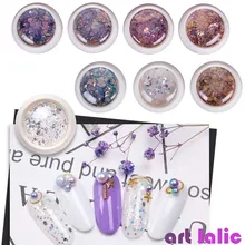 8 коробок/набор популярная объемная Русалочка Смешанная Фея голографическая Лолита блеск для лица Тело ремесло блестки маникюр Дизайн ногтей украшение