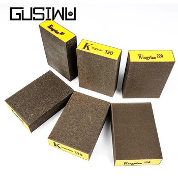 

GUSIWU 2/3Pcs Polishing Sanding Sponge 80/120/220 Grit Washable Resuable Sanding Block for Polishing Metal and Wood