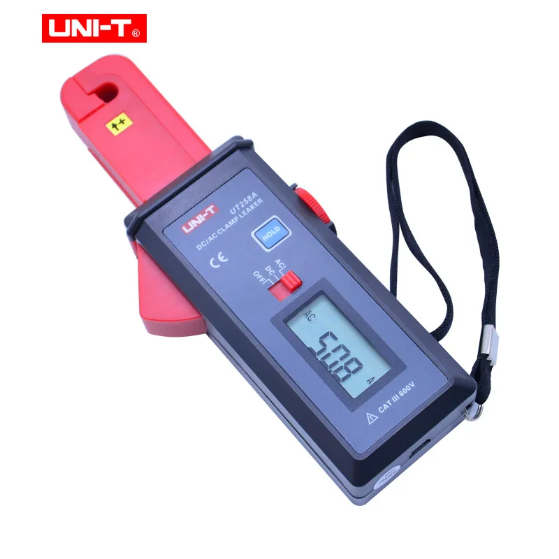 UNI-T UT258A AC/DC ток утечки клещи цифровой амперметр 10000 Кол-во 0ма~ 60А AC/DC ток утечки с нулевым режимом RS-232