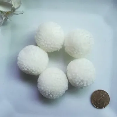 white 3 см пряжа помпон шарики-Помпоны Pompones свадебные Рождественский Декор дома детская шапка швейные принадлежности cделай сам рукоделия 10 шт - Цвет: white