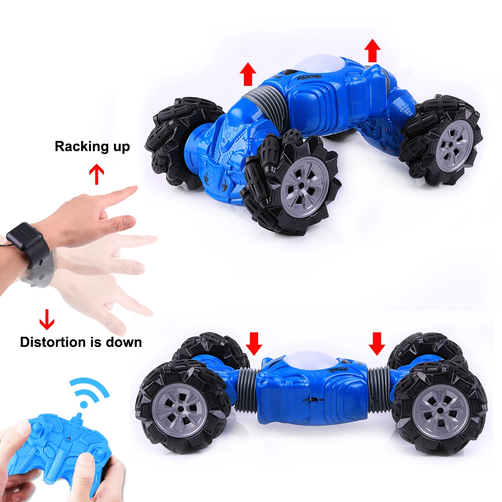 Пульт дистанционного управления трюк 4WD RC автомобиль жесты внедорожник часы светильник музыка Дрифт танцы сторона Вождение RC игрушка подарок для детей
