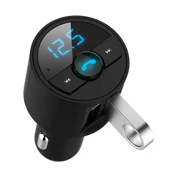 

Hot Car Audio Bluetooth Handsfree Kit Car Quick USB Charger FM Transmitter Radio Adapter MP3 Modulator MP4 Player Display