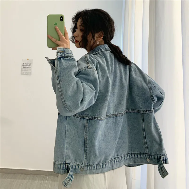 

2019 Autumn And Winter New Style Korean-style Loose-Fit Design-Four Pocket Jeans Coat Women's Jacket Cowboy Clothing