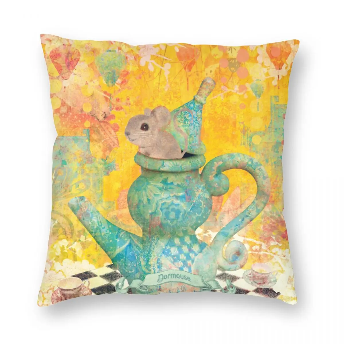 

Квадратная подушка Dormouse чехол из полиэстера и льна бархатная креативная Декоративная Подушка на молнии чехол Автомобильная Подушка Чехол 45x45