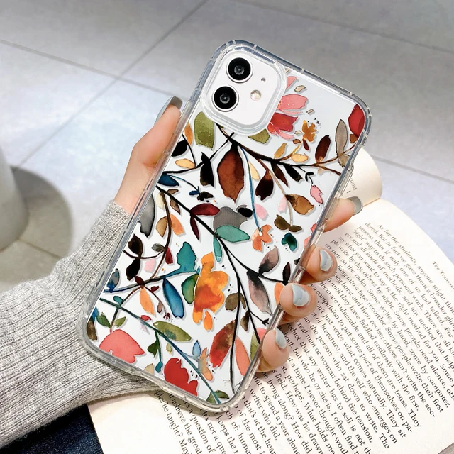 Case For Iphone 12 Pro Max Cases Silicone Funda Iphone 11 Pro 13 Mini XR X Xs Max 7 8 Plus Capa iphone11 Pro Flora Phone Covers U377