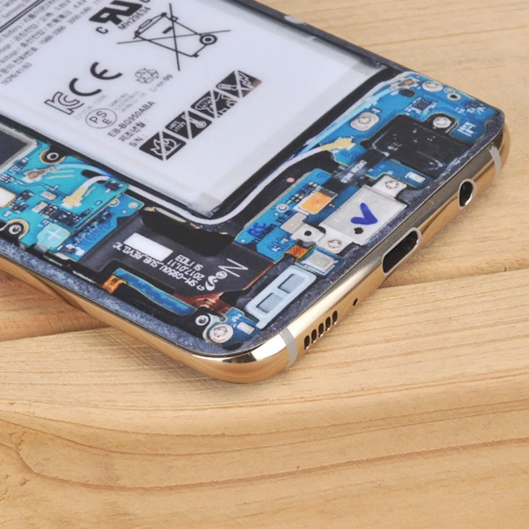 2 Pcs Case Back Sticker Textured Cover Component Effect Decor For Samsung Galaxy S9 S8 Plus S7 Edge Note 9 Note 8 Stickers