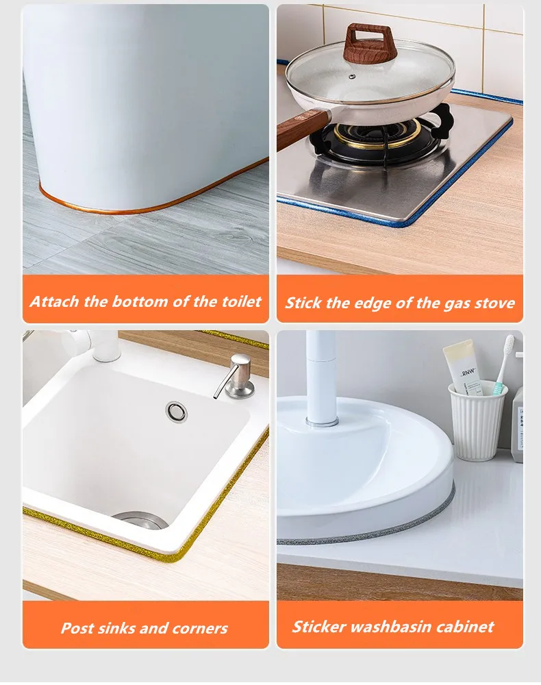 1-6M Self Adhesive Tape Waterproof Beautiful Joint Floor Seam Line Sticker Background Wall Ceiling Edge Corner Seal Home Decor