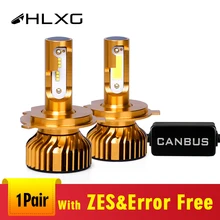 Hlxg Светодиодные лампы K5 H1 Led H7 h4 Лед H11 H8 9005 HB3 9006 HB4 Smd Чип лампочки головного света ближний свет дальний свет светодиодные противотуманные лампы диодные дневные ходовые огни 12В 24В