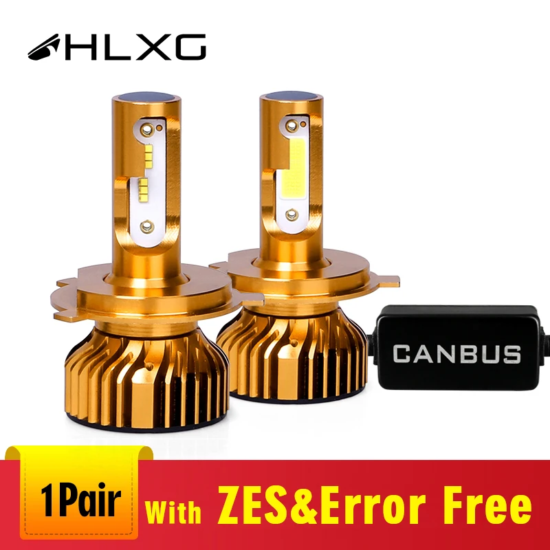 Hlxg Светодиодные лампы K5 H1 Led H7 h4 Лед H11 H8 9005 HB3 9006 HB4 Smd Чип лампочки головного света