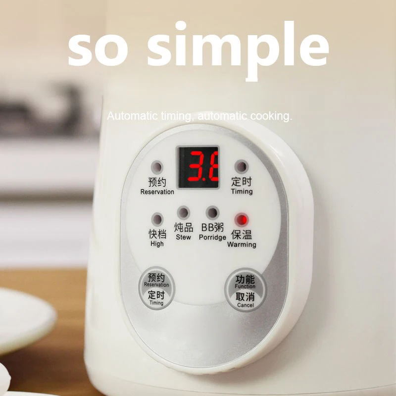 Mini Electric Warm Thermal Kettle Ceramics Water Heating Cup Milk Boiler Noodles Porridge Stew Pot Baby Food Slow Cooker Teapot 4