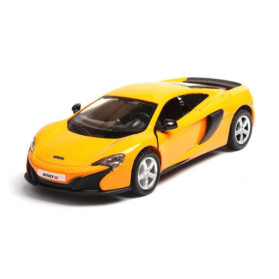 Hot 1:36 Scale Wheel Mclaren 650s Spider Diecast Super Sport Car Metal Model Pull Back Vehicle Alloy Toys Collection For Gifts