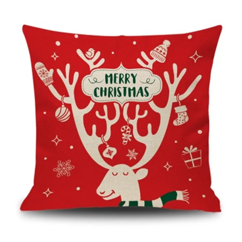A Merry Christmas Pillow Case Cushion Covers Navidad Christmas Decoration For Home Happy New Year Navidad Xmas - Цвет: A