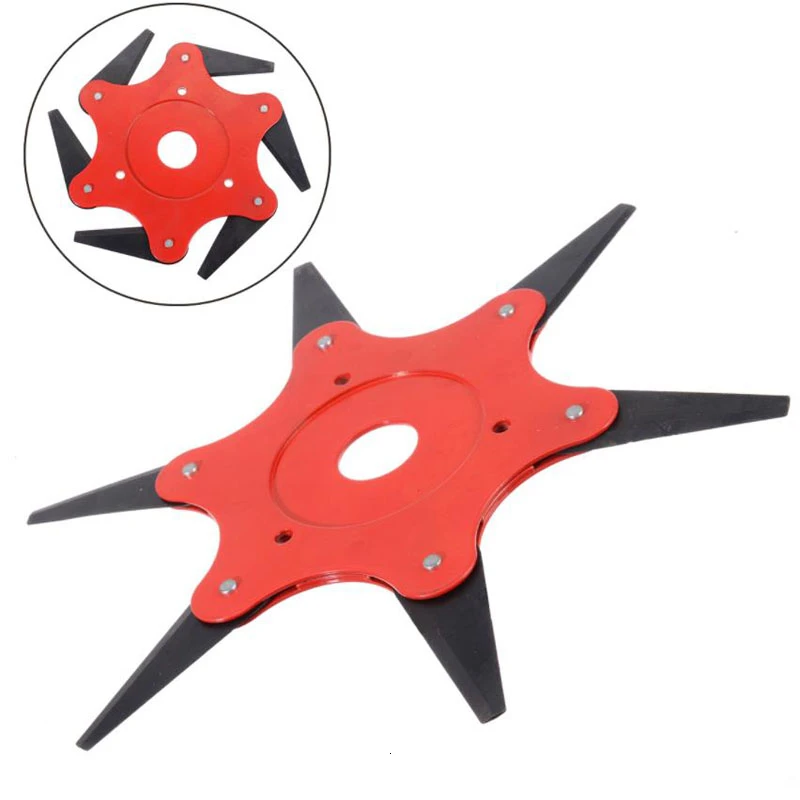 

65Mn Garden Grass Trimmer Head 6 Teeth Brush Cutter Blade Trimmer Metal Blades Useful Power Tool Accessories For Lawn Mower
