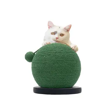 

1Pc Cat Catching Ball Toy Wearproof Cat Playing Toy Cat Climbing Frame Toy Cat Scratch Board with Black Bottom Plate