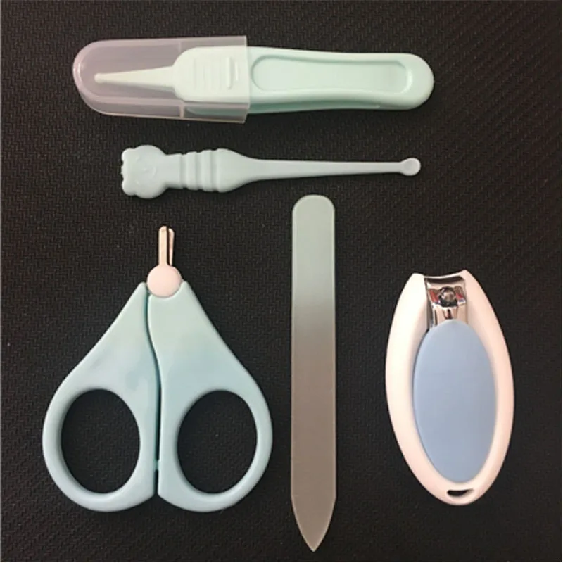 5Pcs/set Baby Nail Clipper Set Portable Apple Shape Baby Safety Care Fingernai Scissors 5-in-1 Nail Care Kids Nail Clipper Set