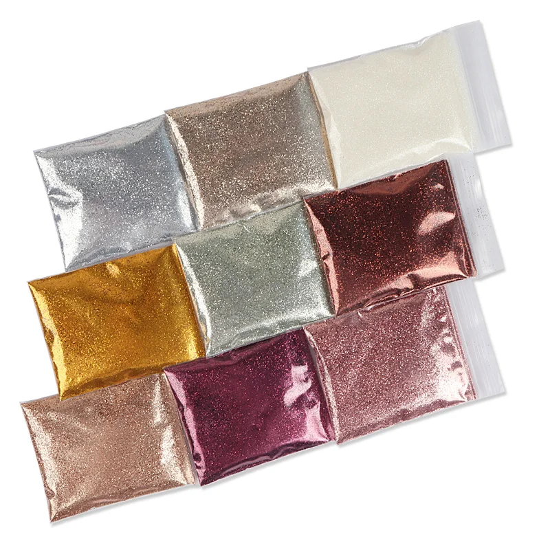 10G Shining Glitter Powder Nail Art Decoration DIY Slime Epoxy Resin Mold Filling Gold Silver Fine Chrome Pigment | Украшения и
