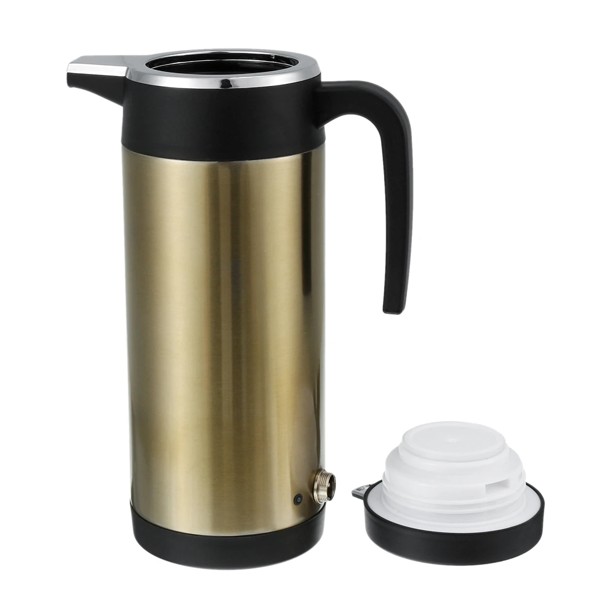 Goedkoop 1200ml 12V Auto Vrachtwagen Elektrische Verwarming Cup Thermostatische Waterkoker Rvs Auto Reizen Koffie Thee Kokend Mok Vacuüm kolf