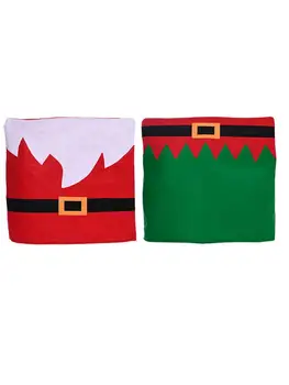 

Christmas Chair Cover Soft Eco-friendly Flannel Protector for Festival Party Decoration