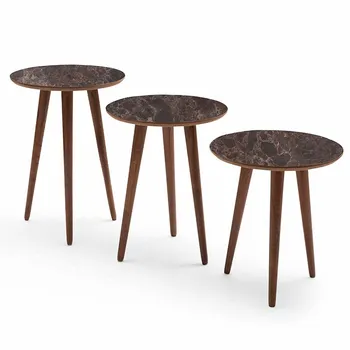 

Dunya Zigon Coffee Table from Turkey dunyaya 3 PCs coffee table medium coffee table modern and practical tea tables home accessories