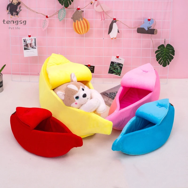 

Moisture-proof And Dirty-proof Enclosed Banana Pet Kennel Warm Boat Type Cat Kennel Kennel Four Seasons Pet Mat