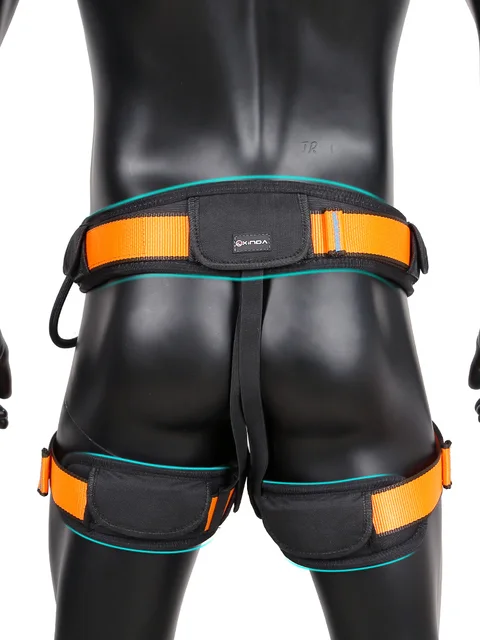 Detachable Padded Climbing Harness with Waist and Leg Support