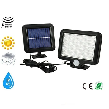 

56/30 LED Solar Motion Sensor Light Outdoor Wall Lamp Waterproof Solar Powered Light with 3 Intelligent Modes 3 LEDs Both Side f