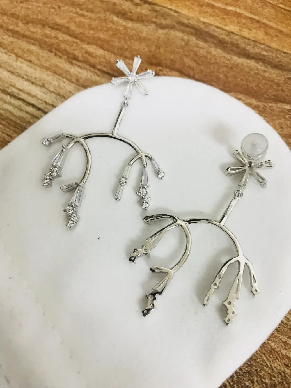New design S925 silver snowflake earrings fire flower drop earrings HF jewelry