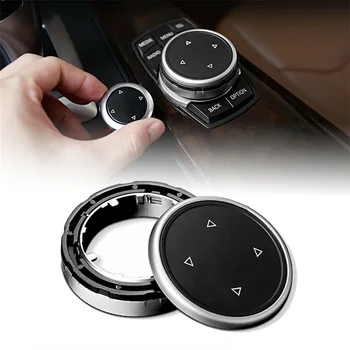 

Car Big Multi Media Knob Cover Trim Black Button High Quality Knob Cover For BMW F10 F20 F30 Car Interior Accessories
