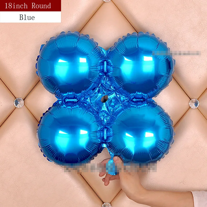round blue 100 шт/партия алюминиевые воздушные шары в форме сердца и круглой формы арочные дверные шары 18 дюймов для грандиозного мероприятие Вечеринка фестиваль украшения - Цвет: round blue