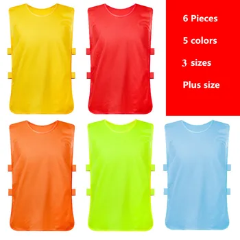 

6 PCS Children Man Nets Breathable Quick Dry Basketball Team Sports Football Vest Soccer Pinnies Youth Training Bibs