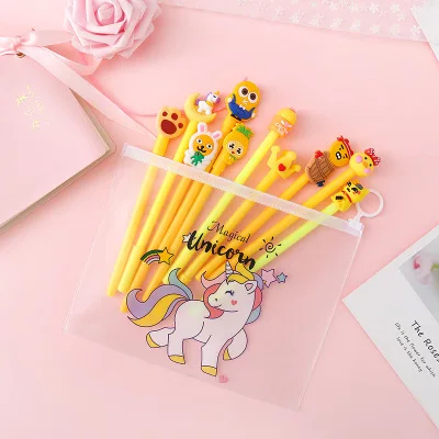 10 unids/набор гелевых ручек для единорога Kawaii escuela Gel pluma de tinta Escuela de papelerina oficina proveedores - Цвет: A0528