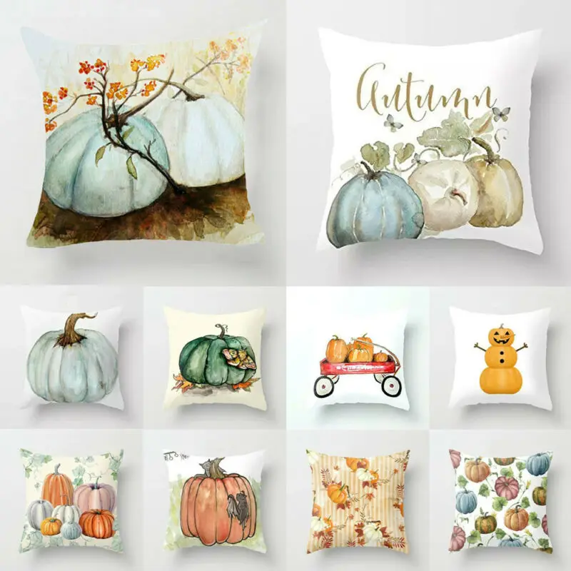 

New Pumpkin Halloween Pillows Case Fall Decorative Pillow Case Home Soft Throw Pillow Case Cover