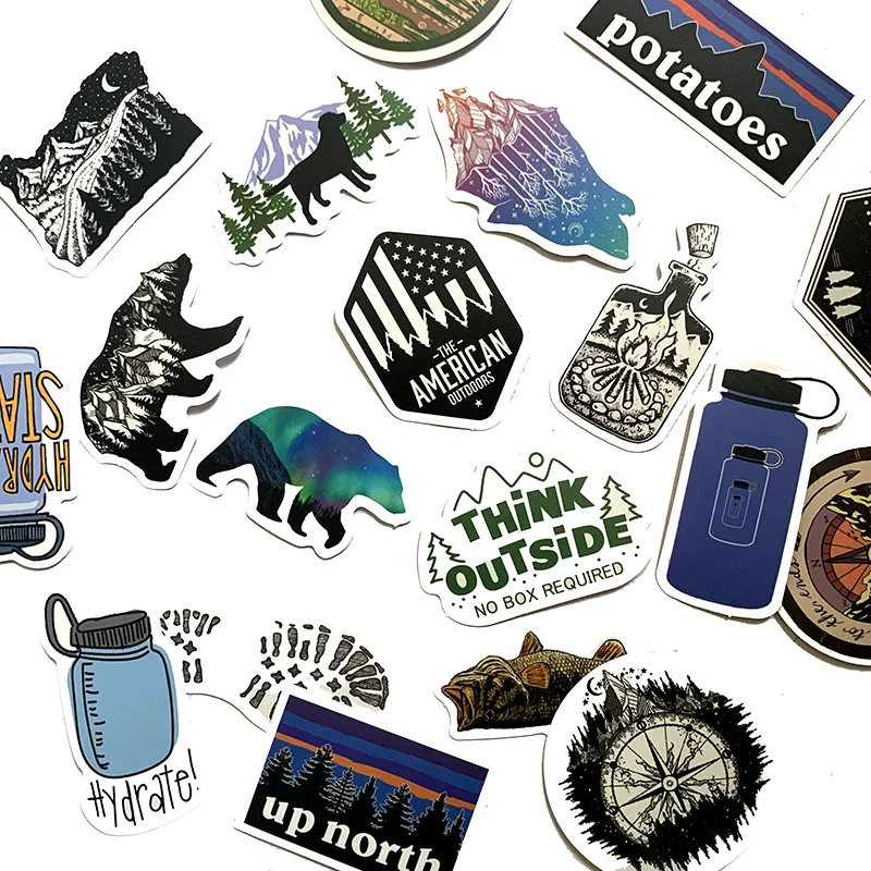 Cartoon Stickers 10/30/50Pcs Cartoon Outdoor Adventure Stickers Waterproof Decal Laptop Motorcycle Luggage Snowboard Fridge Car Sticker cartoon stickers,decorative stickers,anime stickers,pokemon stickers,dog stickers,animal stickers,kawaii stickers,car sticker decal,warning stickers,cartoon animal stickers