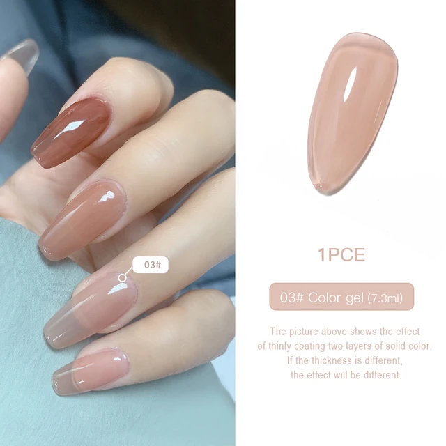 HNUIX 7.3ml 3D UV Clear Gel Dip Nail Art Gel Varnish Manicure Universal Wide New Color Phototherapy Cat Eye Gel Nail Polish 1222-3