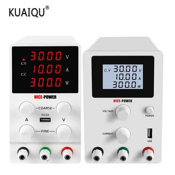 

DC Lab Regulated Adjustable Power Supply 30V 10A 60V 5A Switching Power Source Voltage Regulator Stabilizers DIY 4-digit display