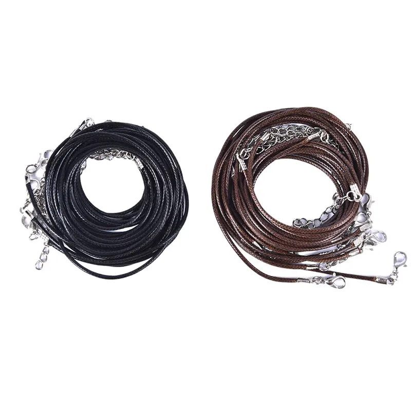 

10pcs/lot Adjustable Leather Cord Chains Braided Rope For DIY Necklace Bracelet Jewelry Making