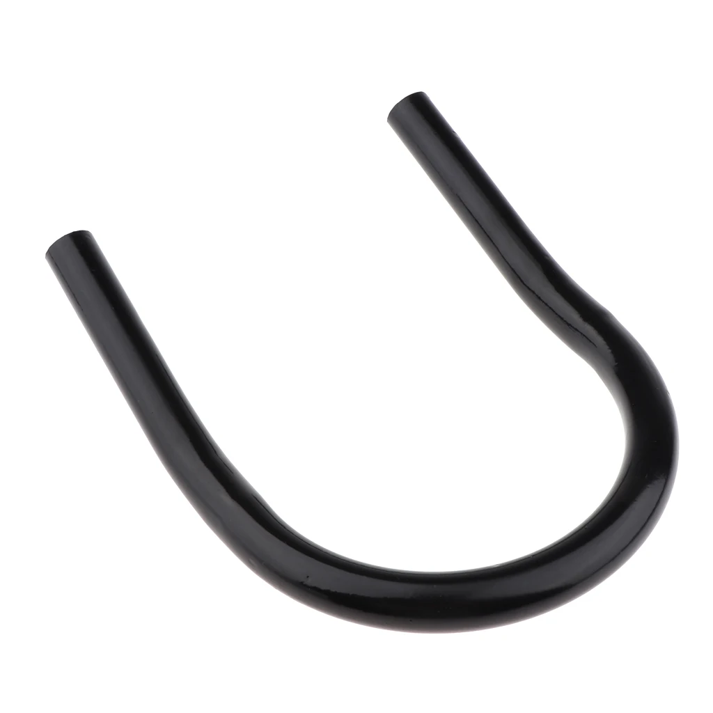 Motorcycle Upswept Backseat Rear Seat Hoop Bracket Frame Loop Brat Seat Cushion Armrest Hand Rail 175mm, Universal Fit, Black