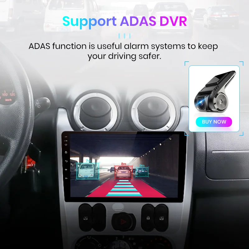 Автомагнитола Junsun V1 Android 10 0 для For Renault Logan 1 Sandero 2009 2015 Lada Largus Lergus 2012 2020 Dacia Duster 2010 2017 no