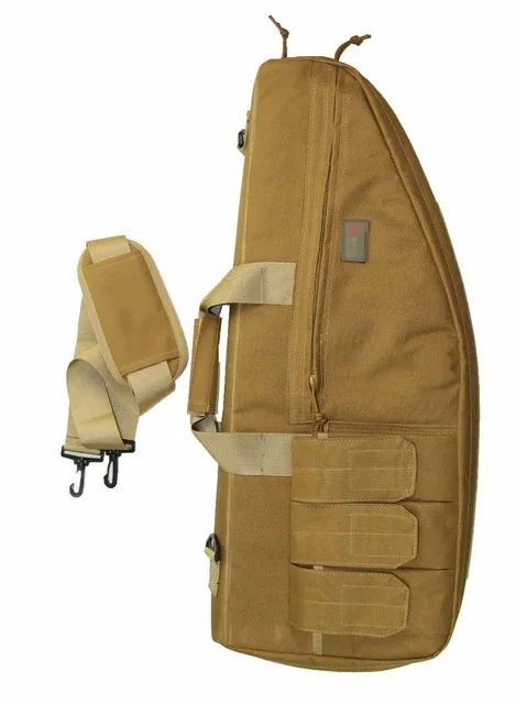 Тактическая нейлоновая сумка для ружья высокой плотности, коробка для винтовки, сумка для переноски, три размера, охотничий рюкзак, Охотничья сумка из хлопка - Цвет: 70cm  tan
