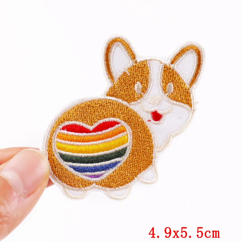 Cartoon Dinosaur Patches For Clothing Thermoadhesive Patches Cute Animal Patch Iron on Embroidery Patches on Clothes Applique