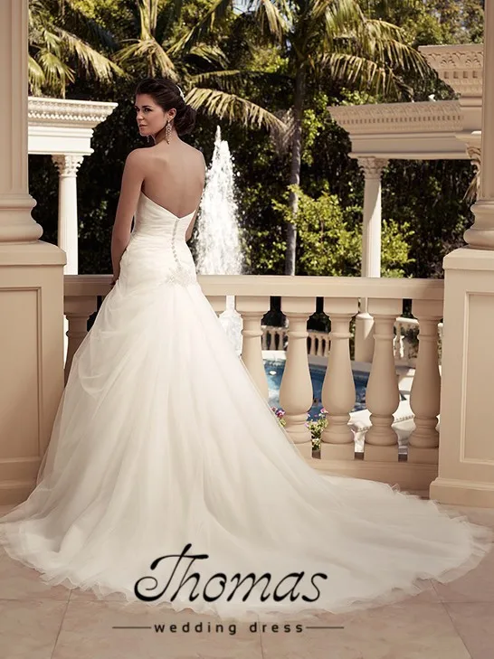 Elegante novo amor com Бисероплетение em шифон манга vestidos de Casamento vestidos de noiva personalizado-feito свадебное платье
