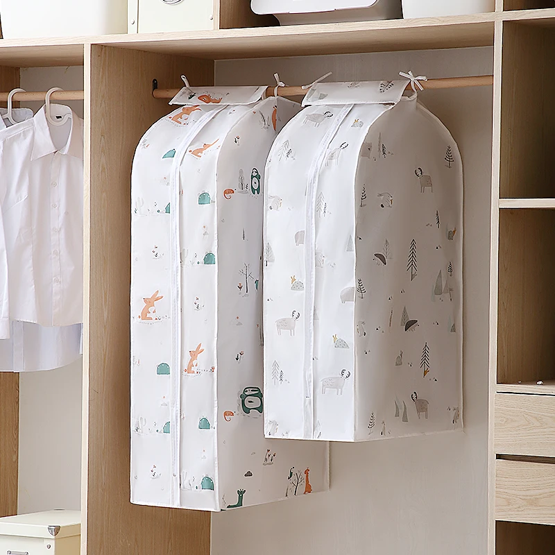 

PEVA Clothes Dust Cover Quilt Wardrobes Storage Zip Bags Protective Oackaging Case Tools Home Organization Accessories Supplies